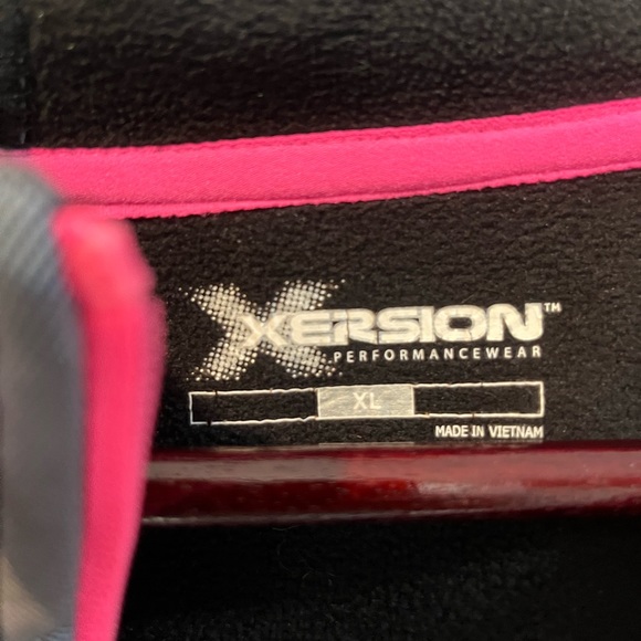 Xersion Performance Wear Jacket XL Gray and Pink Trim Hooded - Picture 5 of 6